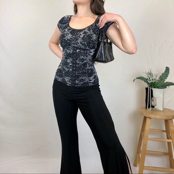 SOLD | 00s Milkmaid empire waist hook & eye top - Picture 2 of 5